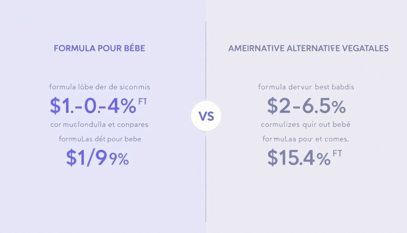 Comparatif nutritionnel : lait infantile contre alternatives végétales